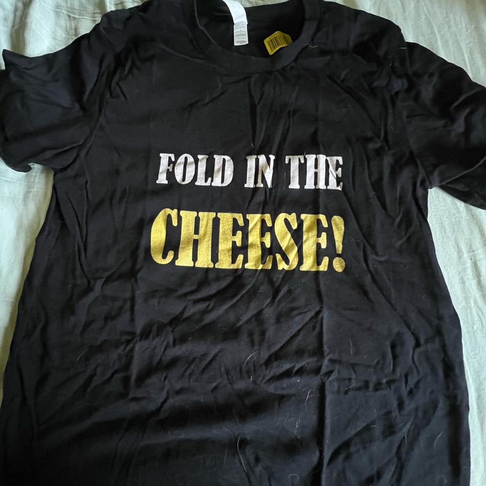 Schitts Creek black T shirt Fold in the cheese